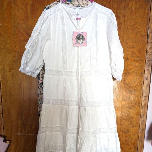 LoveShackFancy Target white Phoebe dress size 14 - Picture 2 of 3
